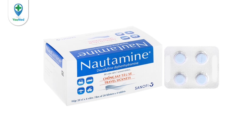 Thuốc chống say xe Nautamine (diphenhydramine): Cách dùng và các lưu ý
