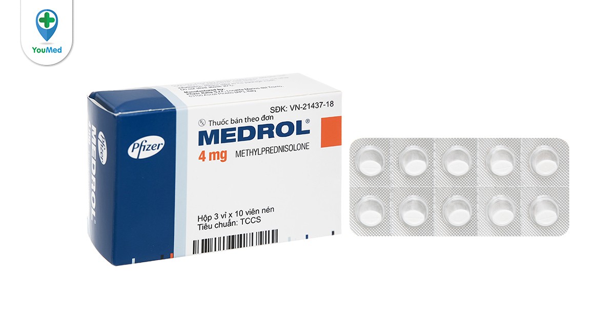 Medrol là thuốc do công ty Pfizer sản xuất, thuộc nhóm GlucoCorticoid, có tác dụng chống viêm và ức chế hệ miễn dịch. 
