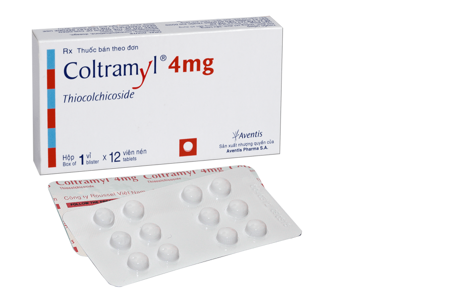 thuốc giãn cơ Coltramyl (thiocolchicosid)