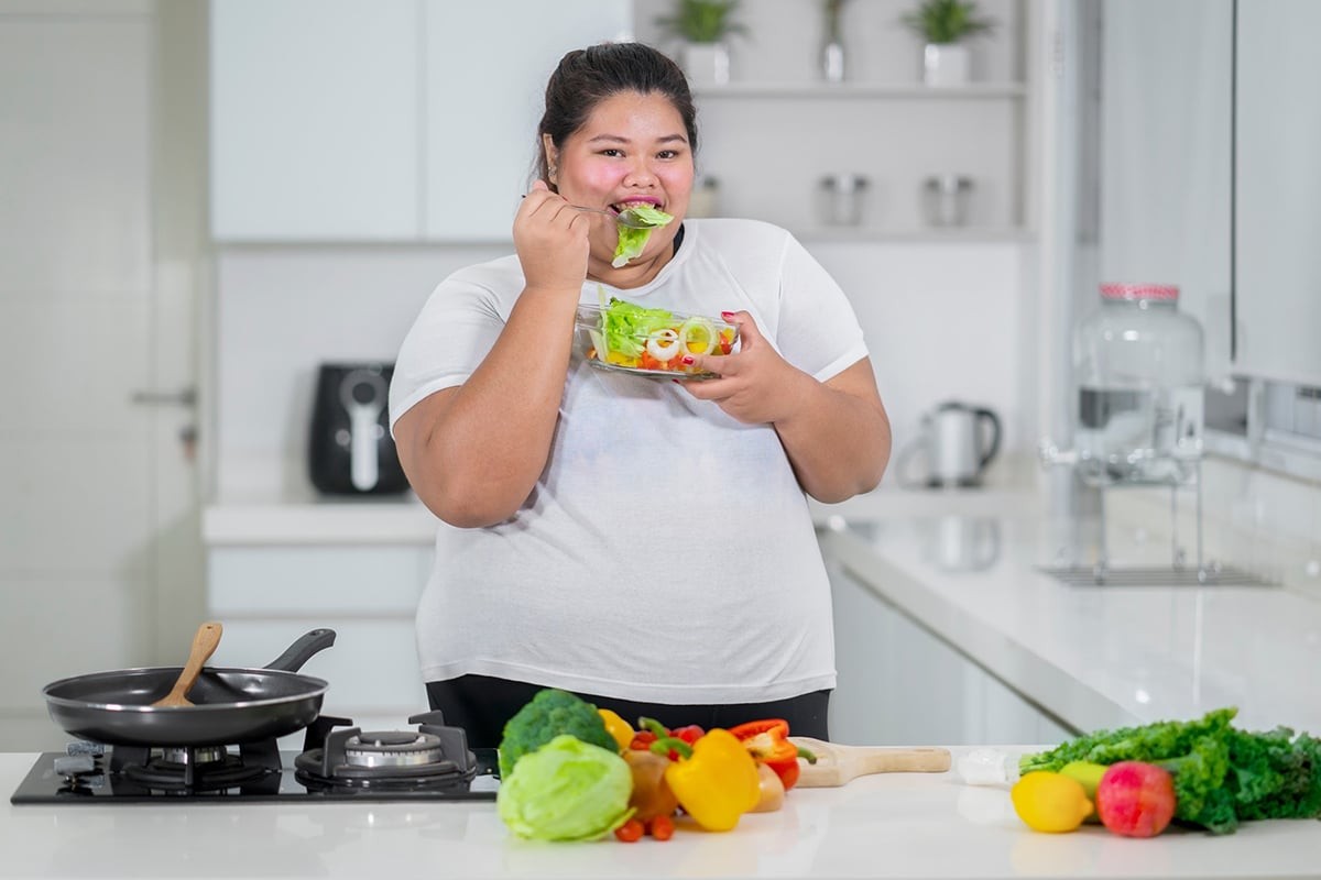 Thực đơn cho người béo phì cần có nhiều rau xanh