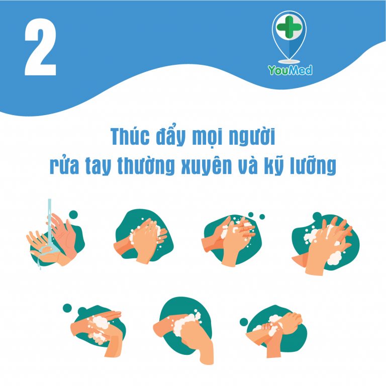 Thúc đẩy mọi người rửa tay thường xuyên và kỹ lưỡng