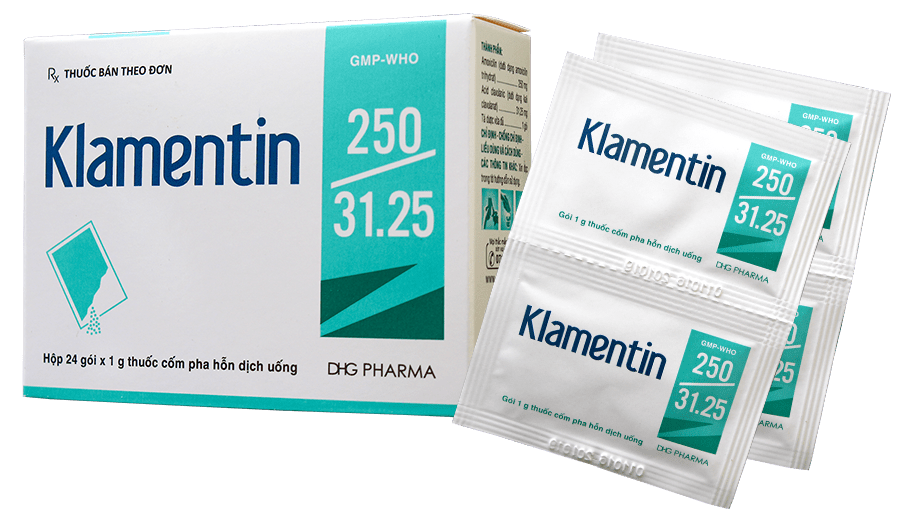 Thuốc kháng sinh Klamentin 250/31,25