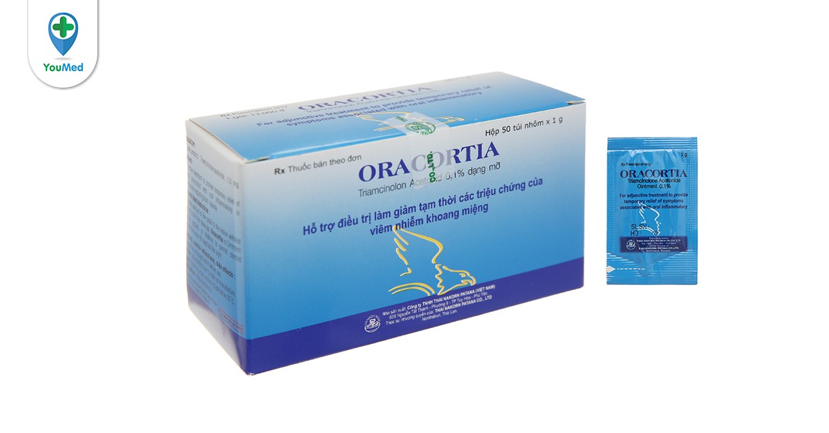 Thuốc mỡ Oracortia được sử dụng để điều trị những triệu chứng nào của viêm nhiễm khoang miệng hay tổn thương dạng loét do chấn thương?
