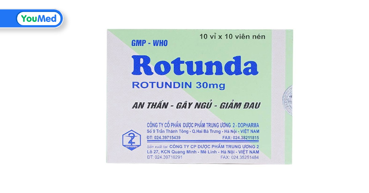 Liều lượng thuốc ngủ rotunda 30mg phù hợp để sử dụng