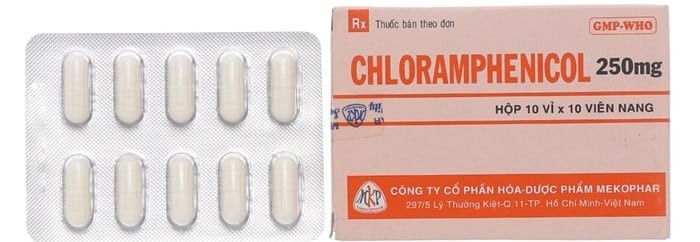 Hình ảnh thuốc kháng sinh chloramphenicol 250mg