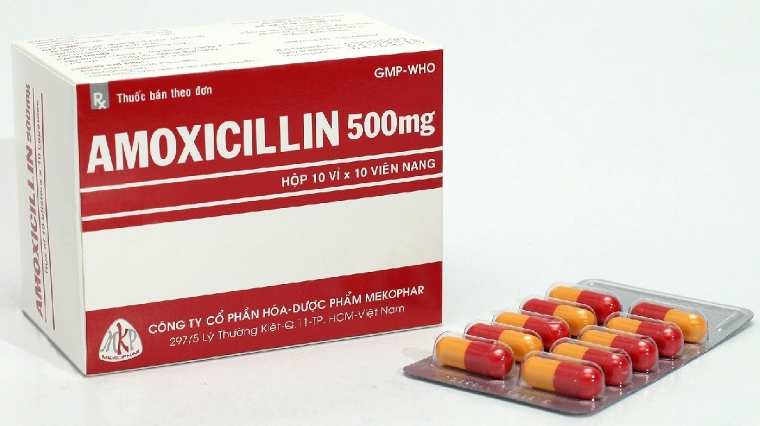 Hình ảnh thuốc kháng sinh amoxicillin