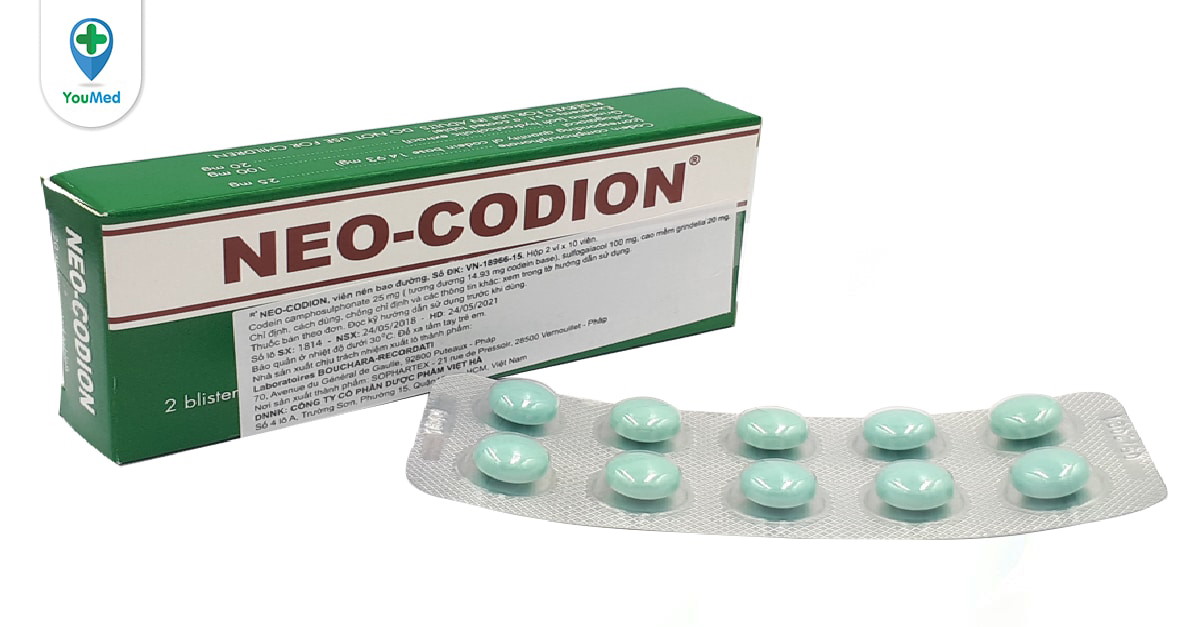 Thuốc Neo-Codion được sử dụng để điều trị triệu chứng ho khan do kích thích ở người lớn? 
