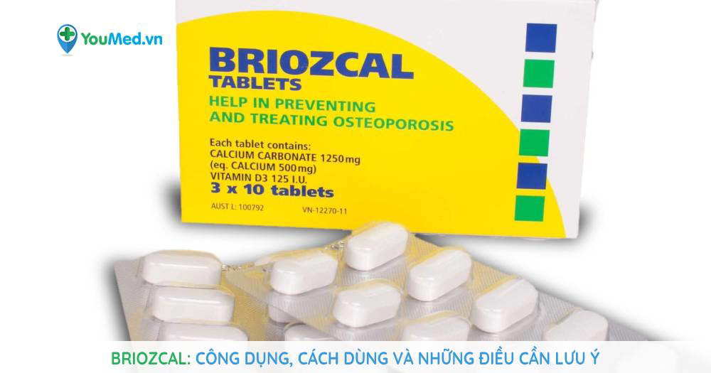 Thuốc canxi Briozcal chứa thành phần chính gì? 

