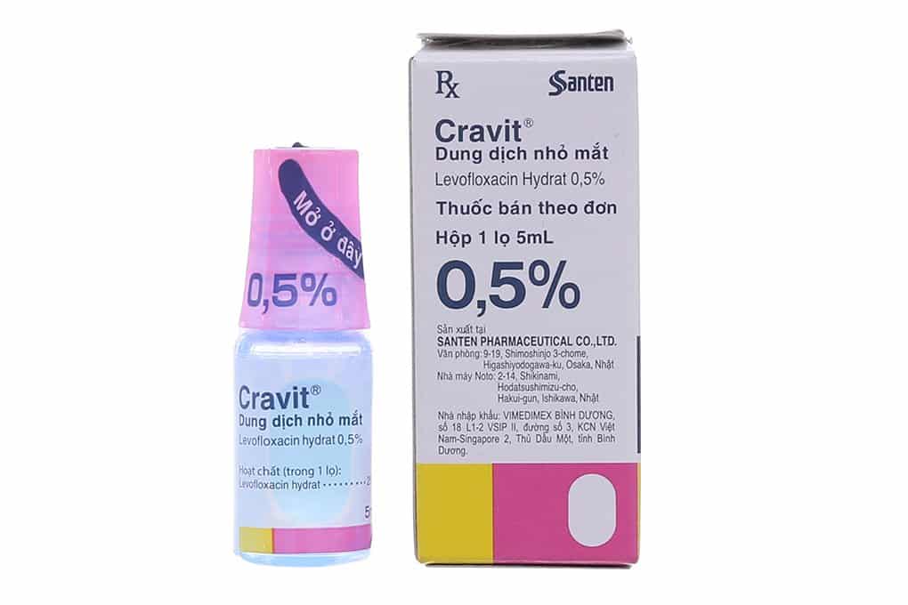 Thuốc nhỏ mắt Cravit 0.5% 5ml