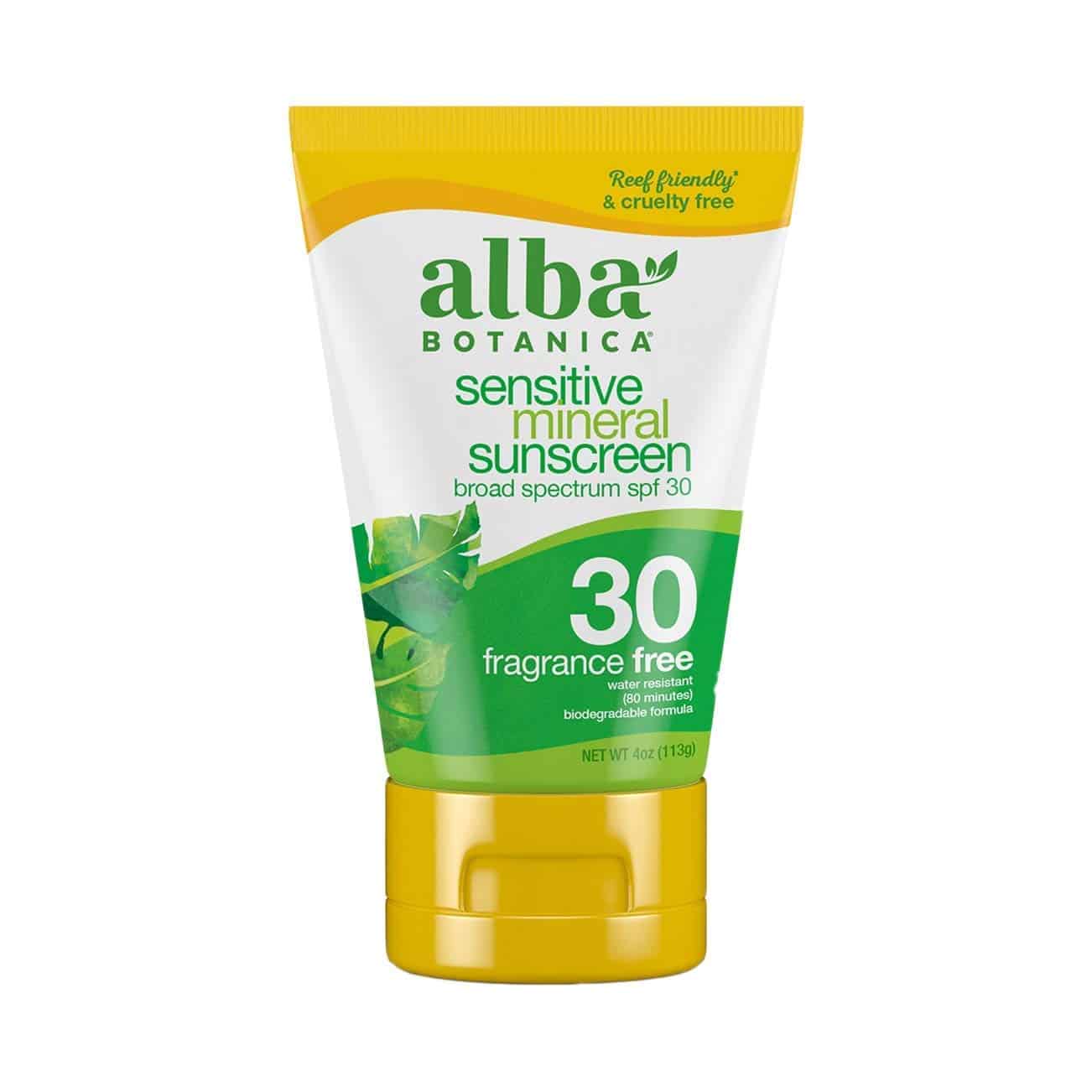 Alba Botanica Sensitive Mineral Sunscreen - Fragrance Free SPF 30