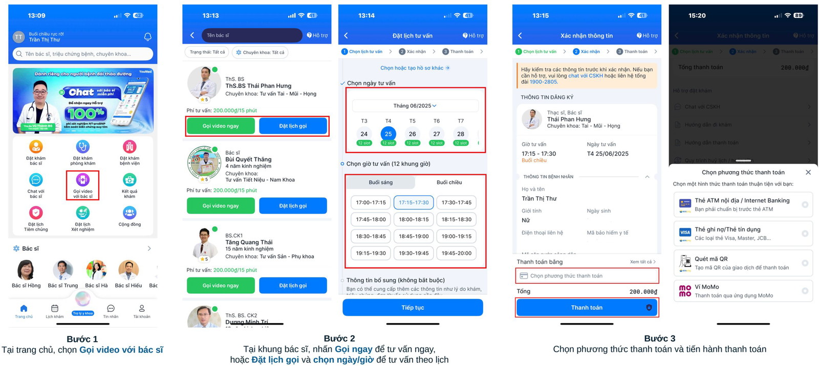 Với ứng dụng YouMed, bạn có thể gọi video với bác sĩ chỉ qua 3 bước