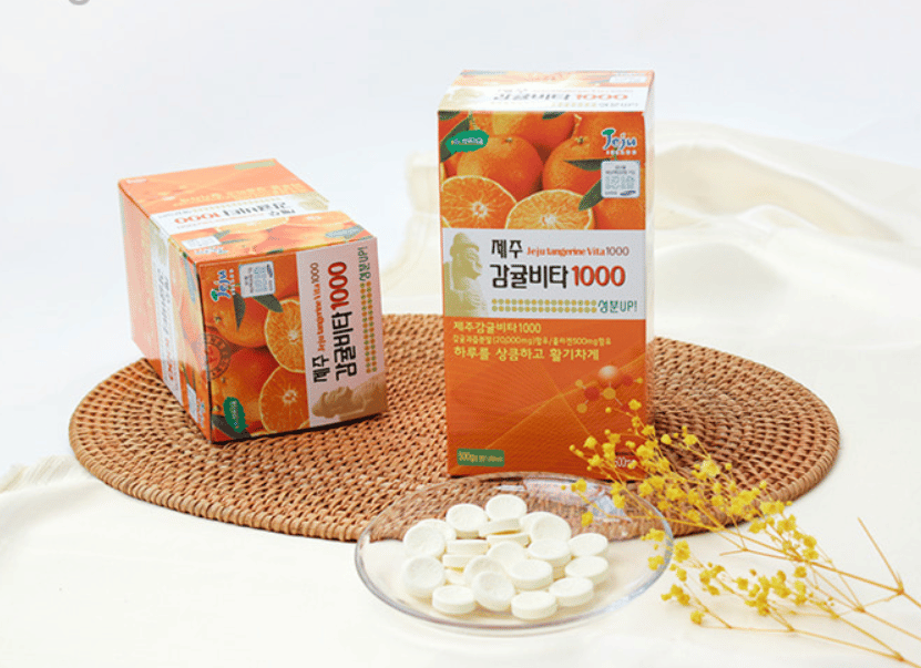 Sản phẩm viên ngậm bổ sung vitamin C của Jeju Hàn Quốc giúp tăng cường sức đề kháng và hệ miễn dịch
