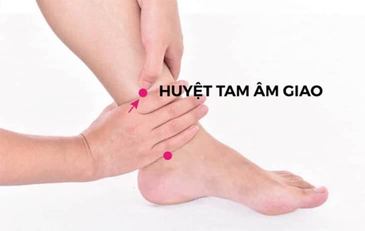 Cách xác định và thực hiện bấm huyệt Tam âm giao