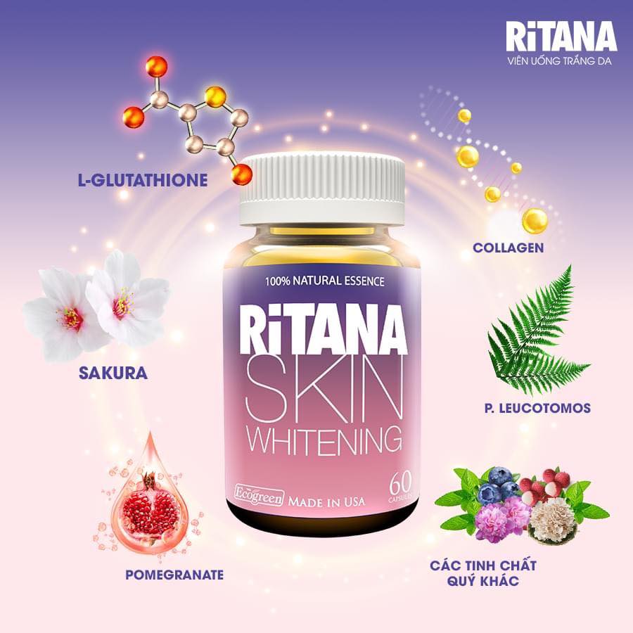Viên uống trị nám Ritana Skin Whitening có giúp trắng da, mờ nám và trẻ hóa cho làn da không
