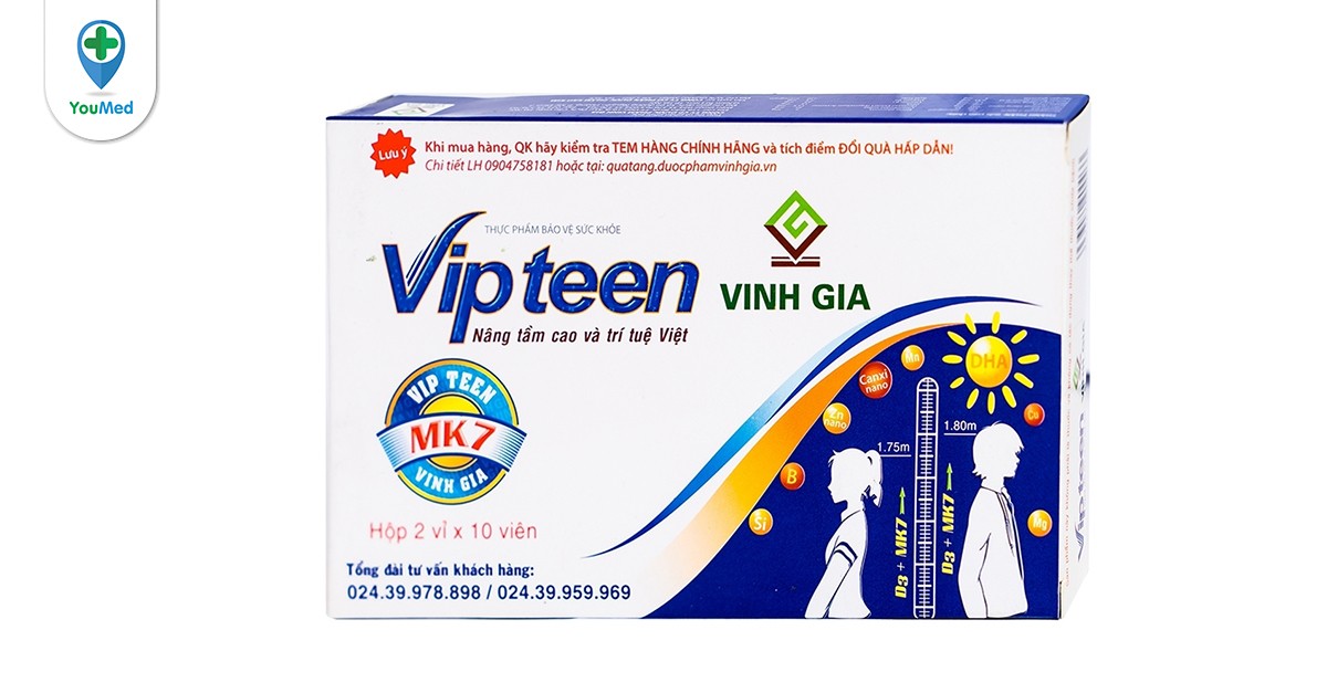 Thuốc tăng chiều cao Vipteen có hiệu quả không?