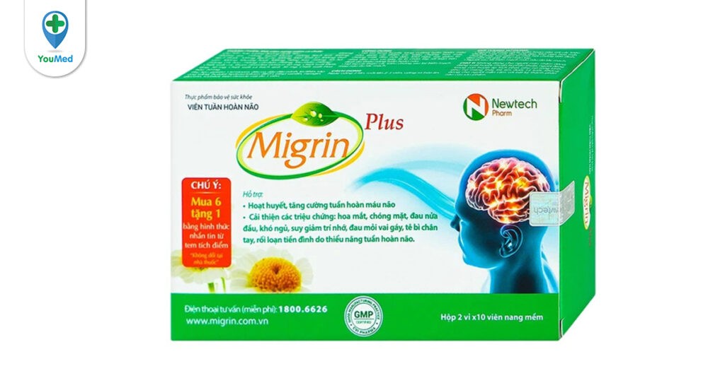 Viên tăng cường tuần hoàn não Migrin Plus có tốt không? Lưu ý khi dùng