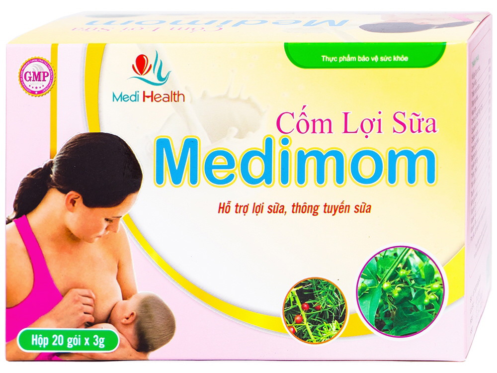 cốm lợi sữa medimom