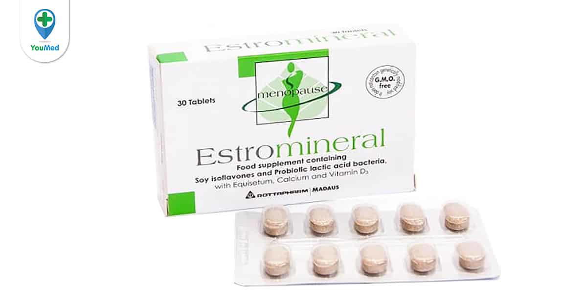 Estromineral chứa những thành phần nào giúp cải thiện triệu chứng tiền mãn kinh?
