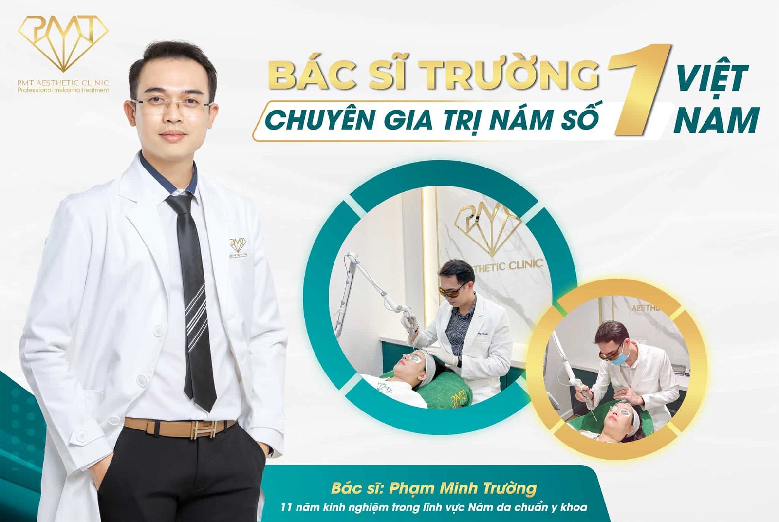 BS.CK1 Phạm Minh Trường hiện là Founder & CEO của PMT Aesthetic Clinic.