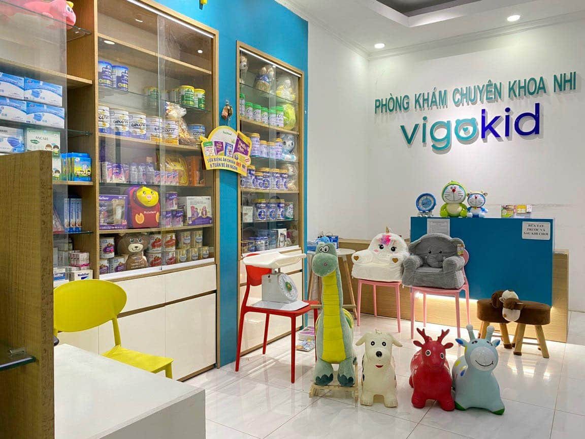 Phòng khám VigoKid được trang trí với phong cách tươi vui, đầy màu sắc