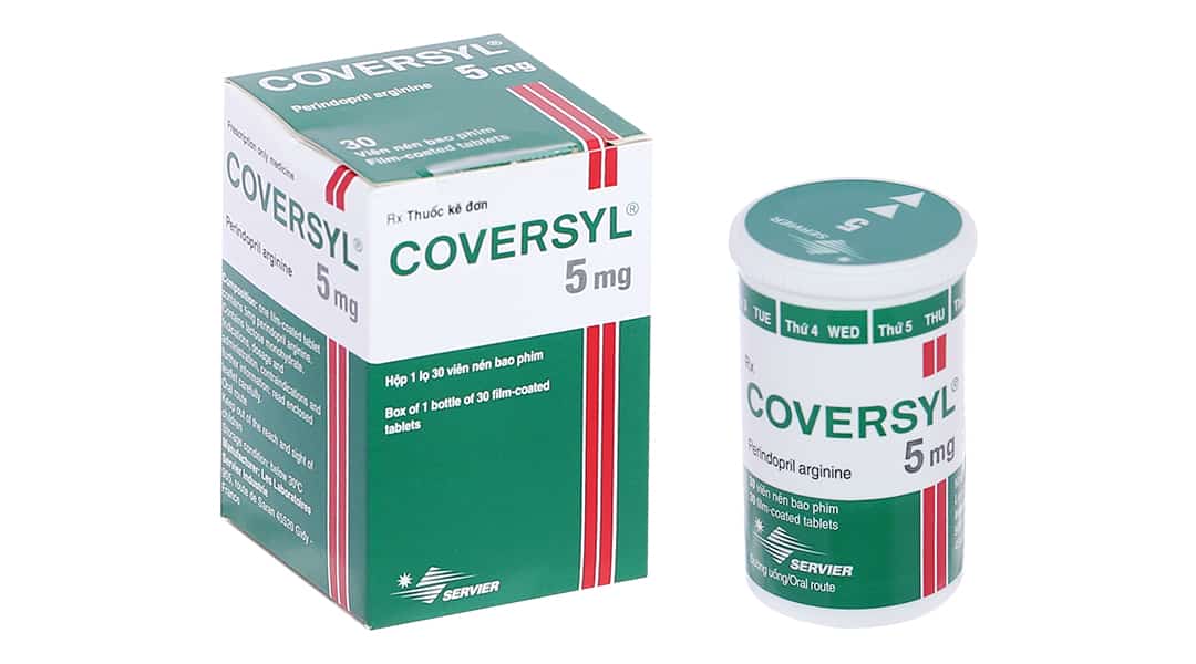 Thuốc điều trị tăng huyết áp Coversyl 5 mg