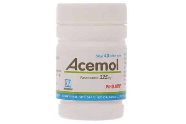 Thuốc giảm đau, hạ sốt Acemol 325 mg