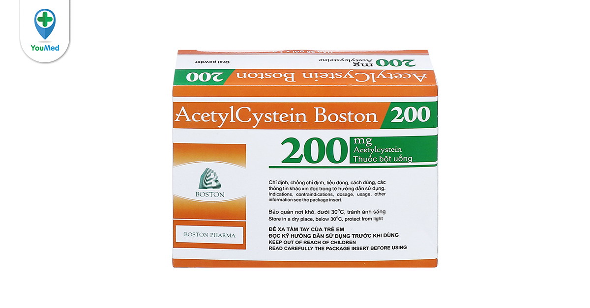 Thuốc ho Acetylcystein 200mg có tác dụng gì trong điều trị bệnh ho và viêm phế quản?