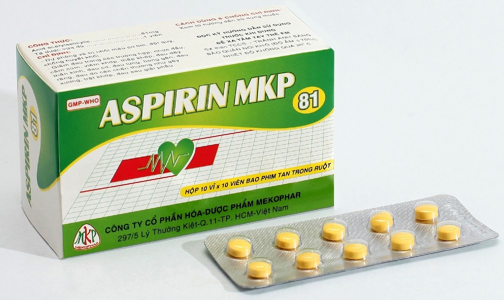 Aspirin MKP 81 thuốc ức chế kết tập tiểu cầu