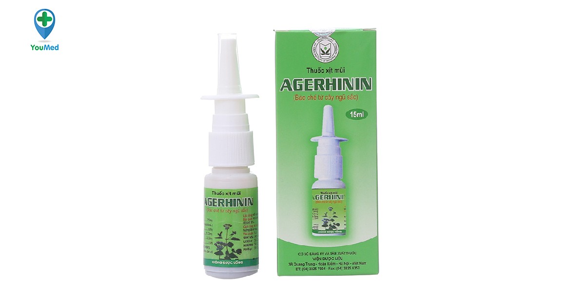Thuốc xịt mũi agerhinin có tác dụng điều trị những bệnh gì?

