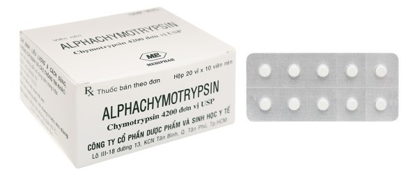 Thuốc Alphachymotrypsin 4200 Mebiphar là thuốc chỉ định dùng trong điều trị chống viêm, chống phù nề
