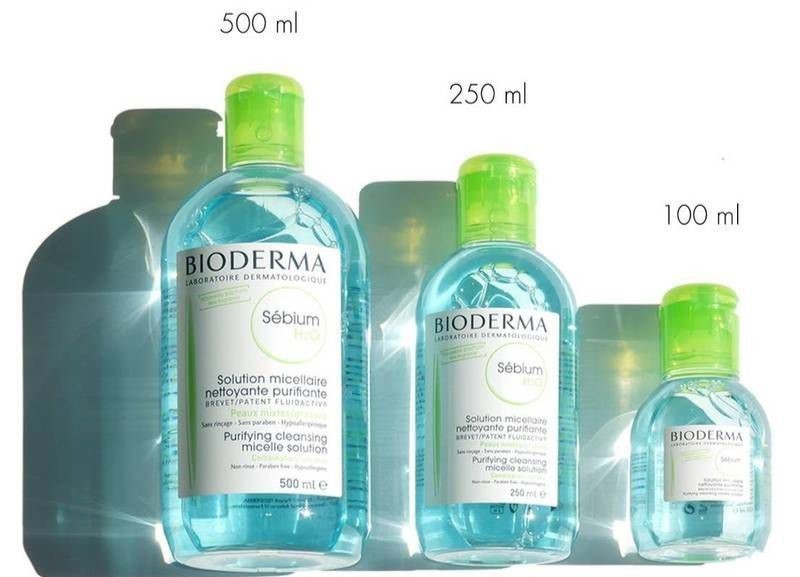 Các dụng tích nước tẩy trang Bioderma Xanh đang có trên thị trường