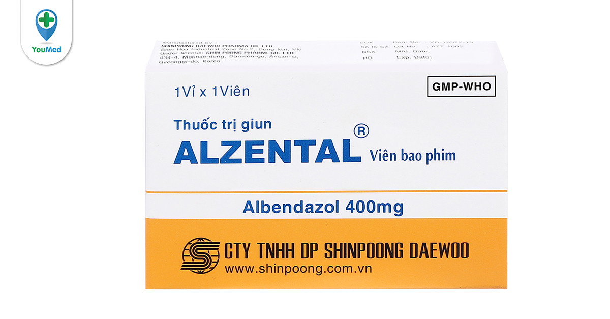 Thuốc tẩy giun Alzental được sử dụng để điều trị những loại giun nào?
