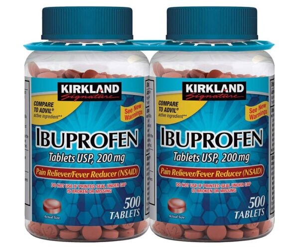 Kirkland Ibuprofen 200mg có chức năng hạ sốt, giảm đau