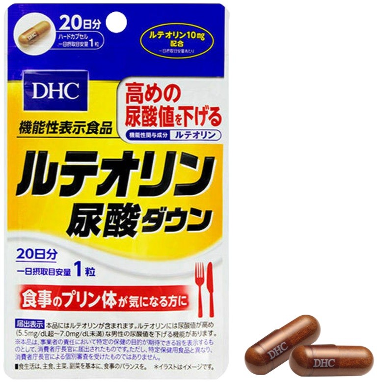DHC Luteolin Uric Acid Down là sản phẩm giúp giảm nguy cơ tăng axit uric máu