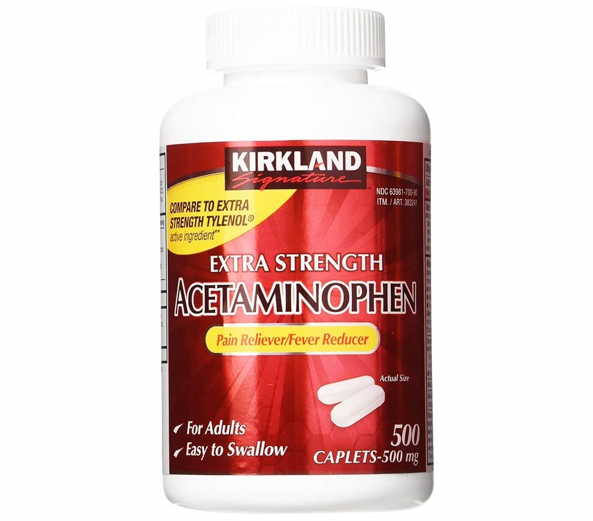 Kirkland Extra Strength Acetaminophen 500mg là thuốc giúp giảm đau, hạ sốt