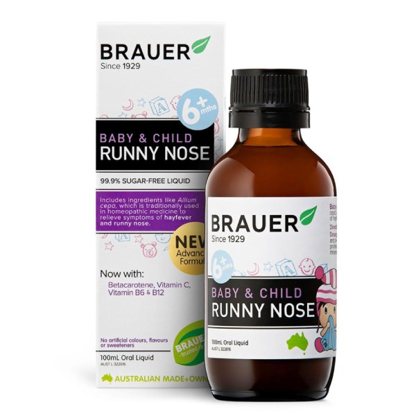 Brauer Runny Nose đến từ Úc hỗ trợ tình trạng nghẹt mũi, sổ mũi ở trẻ