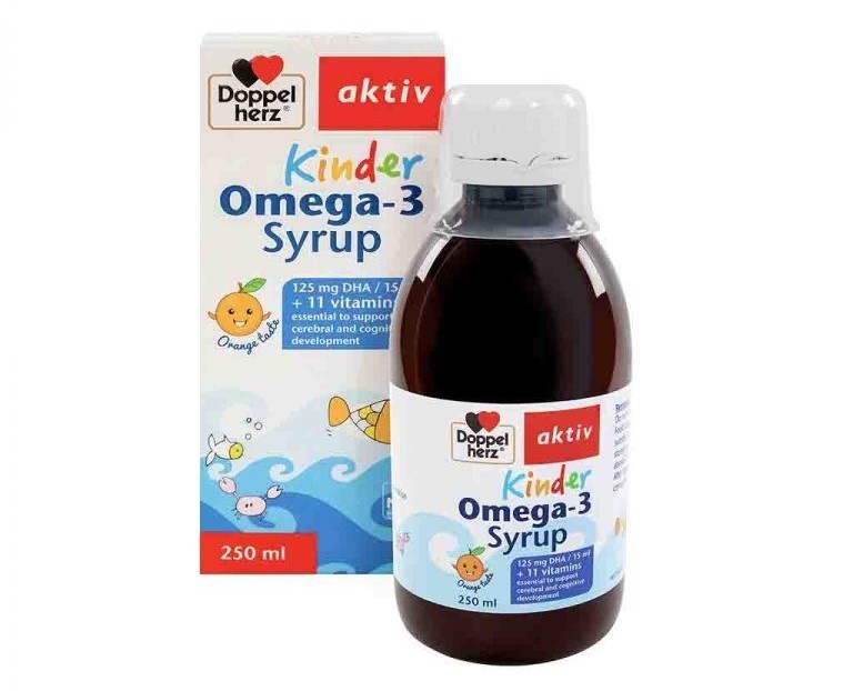 Thực phẩm bảo vệ sức khỏe Doppelherz Kinder Omega - 3 syrup cho bé
