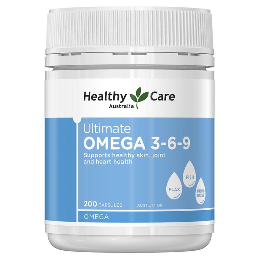 Healthy Care Omega 3 6 9 chứa các thành phần chiết xuất từ dầu hoa anh thảo và dầu cá tự nhiên