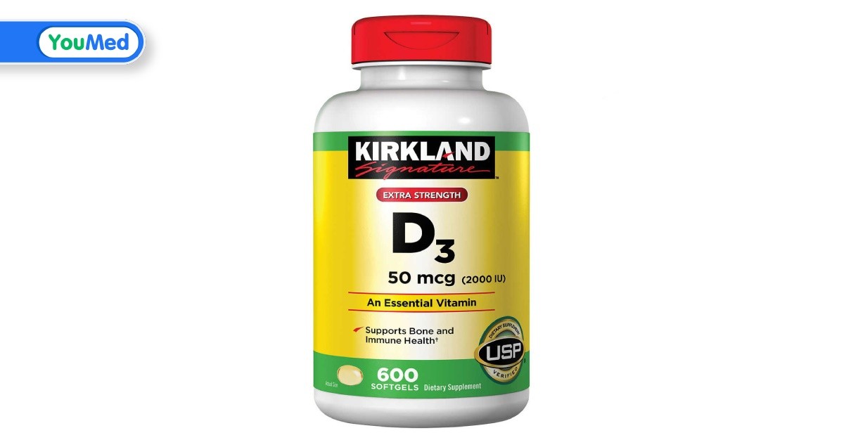 Kirkland D3 có hàm lượng vitamin D3 là bao nhiêu?
