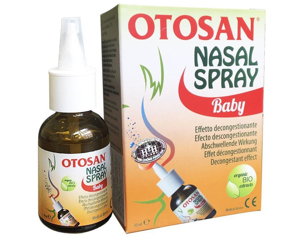 Otosan Nasal Spray Baby giúp làm sạch hốc mũi, thông mũi, chống viêm,...