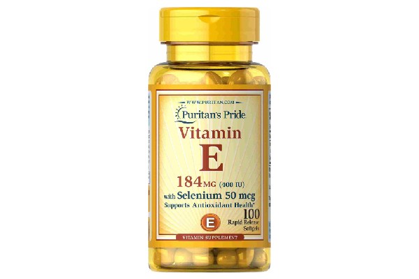 Puritan's Pride Vitamin E 184mg With Selenium 50mg tăng cường chống oxy hóa và hệ miễn dịch