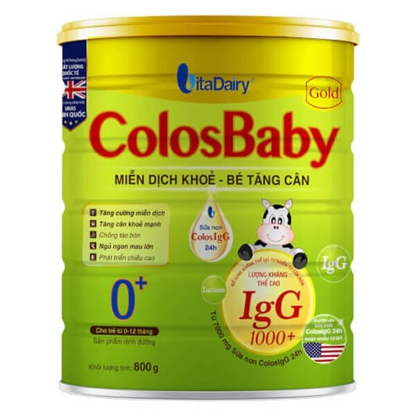 Sữa bột ColosBaby Gold hộp thiếc 800g