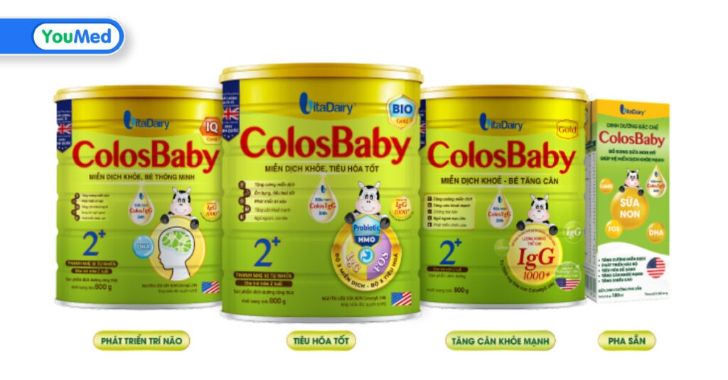 Các loại sữa ColosBaby phổ biến hiện nay: công dụng, giá và đối tượng sử dụng