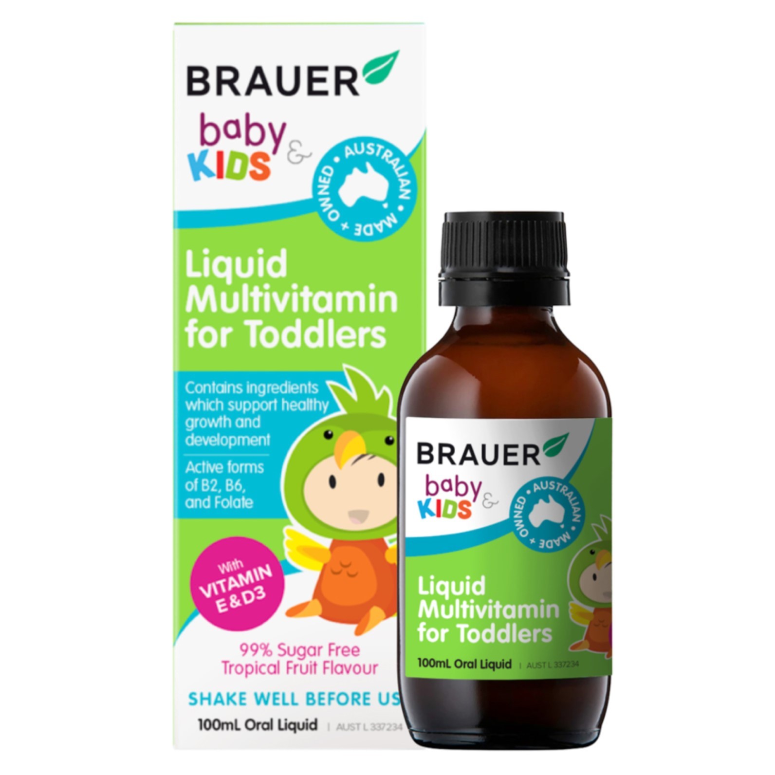 Siro Brauer Multivitamin bổ sung vitamin cho trẻ từ 1 đến 3 tuổi