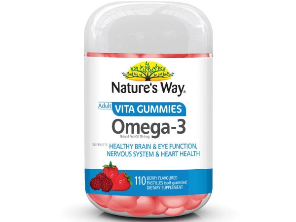 Nature’s Way Adult Vita Gummies Omega 3 cải thiện sức khỏe xương, răng, tóc, thị giác,...