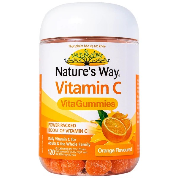 Vitamin C Vita Gummies Nature’s Way là sản phẩm kẹo mềm, phù hợp cho người lớn và trẻ em trên 4 tuổi