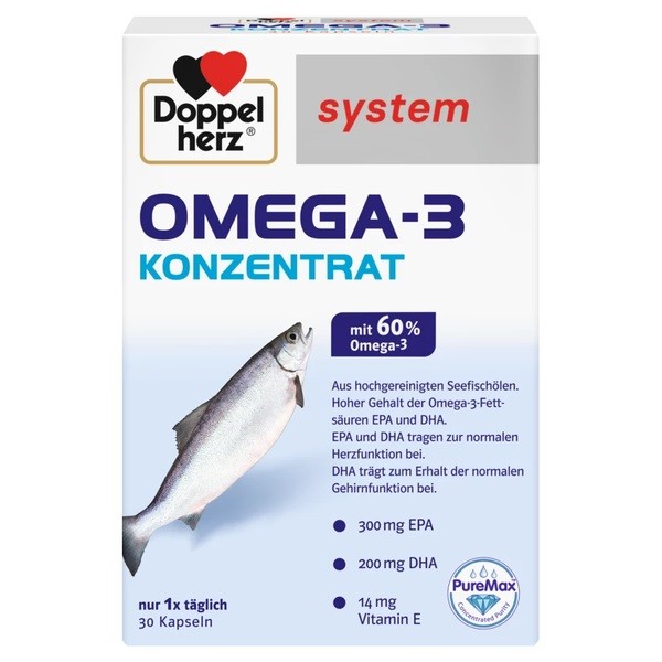 Viên uống Omega 3 Konzentrat Doppelherz chứa dầu cá cô đặc tinh khiết