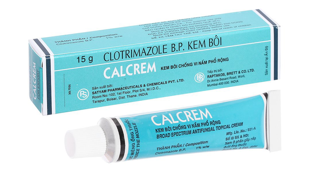 Thuốc bôi ngoài da Calcrem được đóng gói trong tuýp 15 gram
