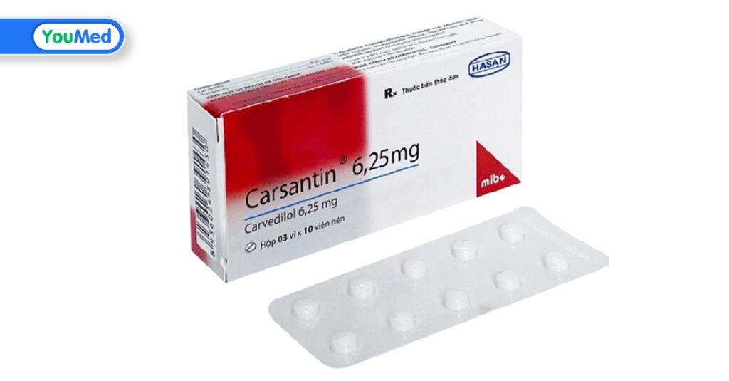 Carsantin 6.25mg là thuốc gì? Công dụng, cách dùng và lưu ý khi sử dụng