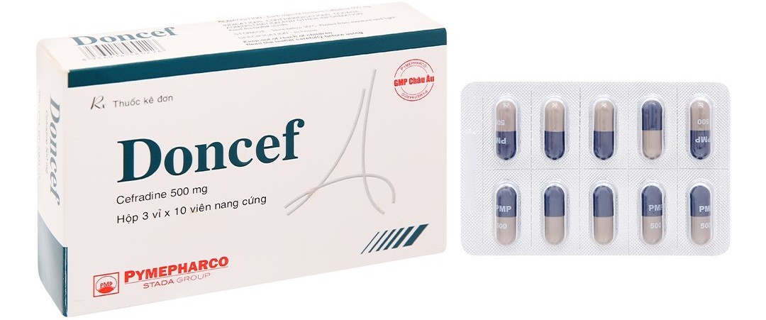 Thuốc kháng sinh Doncef được sản xuất bởi Công ty Cổ phần Pymepharco